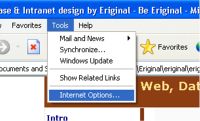 Select Internet Options from the Tools Menu